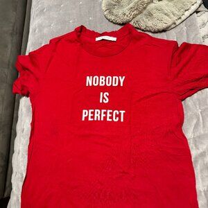 Nobody Is Perfect Teeshirt, Size medium